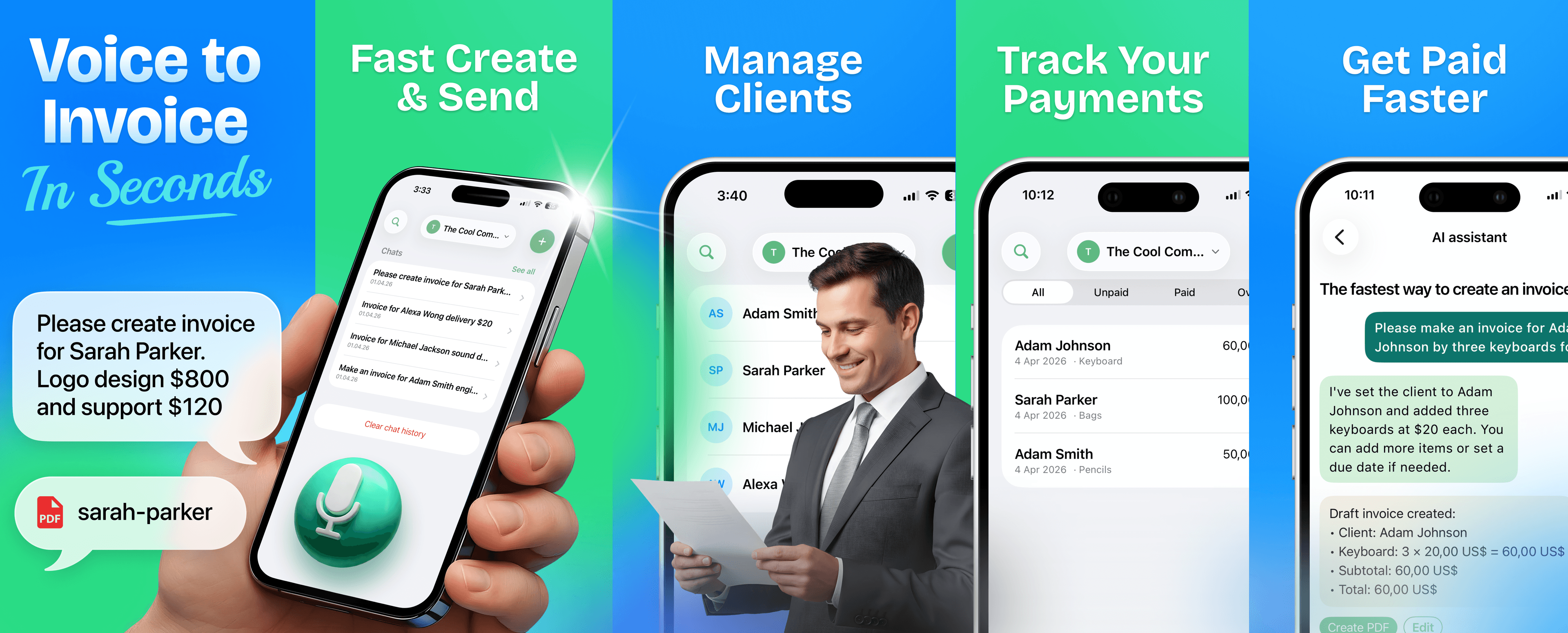 AI Invoice App Store screenshots
